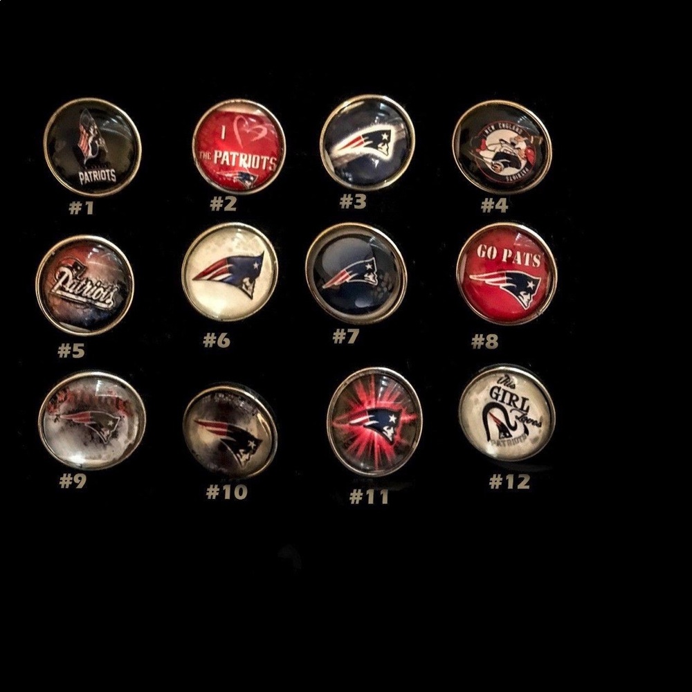 New England Patriots snap buttons 4@12